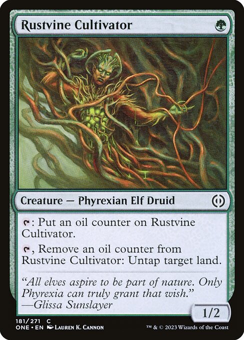 Rustvine Cultivator (181) [Phyrexia: All Will Be One]
