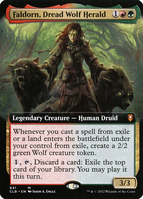 Faldorn, Dread Wolf Herald (641) [Commander Legends: Battle for Baldur's Gate] [Extended Art]