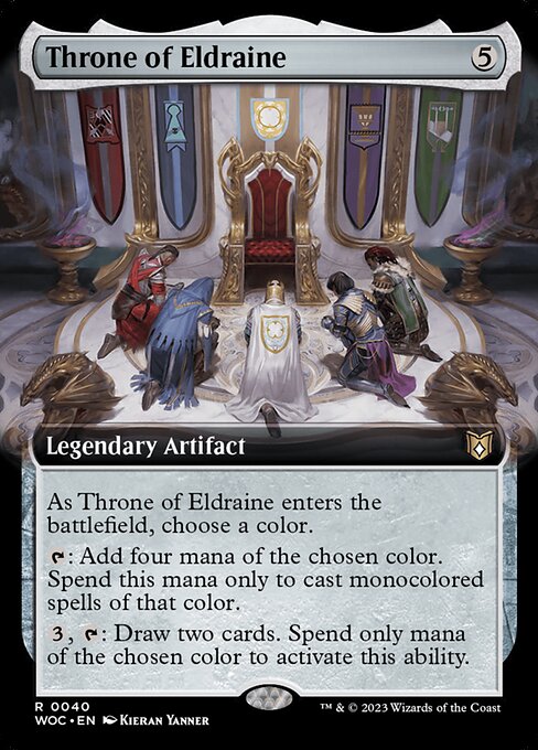 Throne of Eldraine (40) [Wilds of Eldraine Commander] [Extended Art]