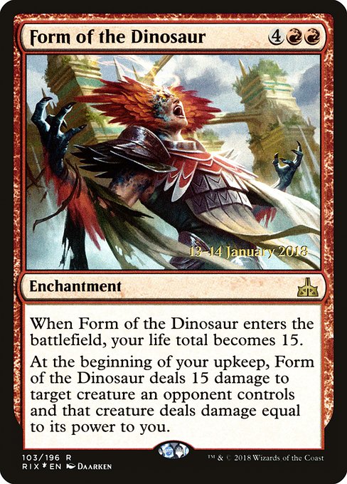 Form of the Dinosaur (103s) [Rivals of Ixalan Promos]