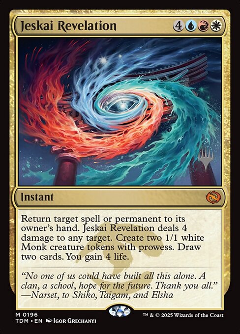 Jeskai Revelation (196p) [Tarkir: Dragonstorm Promos]