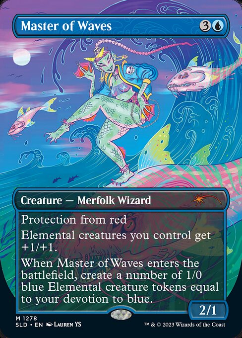Master of Waves (1278) [Secret Lair Drop] [Borderless]