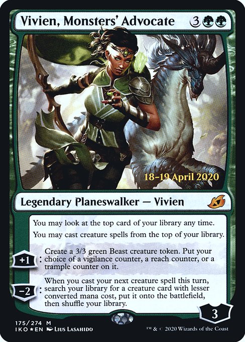 Vivien, Monsters' Advocate (175s) [Ikoria: Lair of Behemoths Promos]