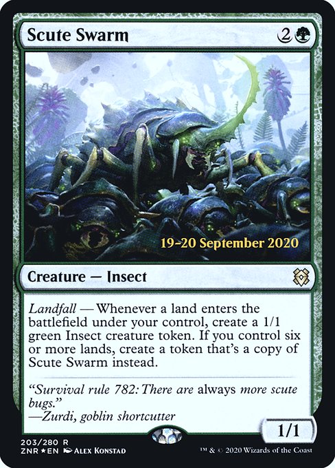 Scute Swarm (203s) [Zendikar Rising Promos]