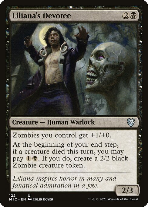 Liliana's Devotee (122) [Midnight Hunt Commander]