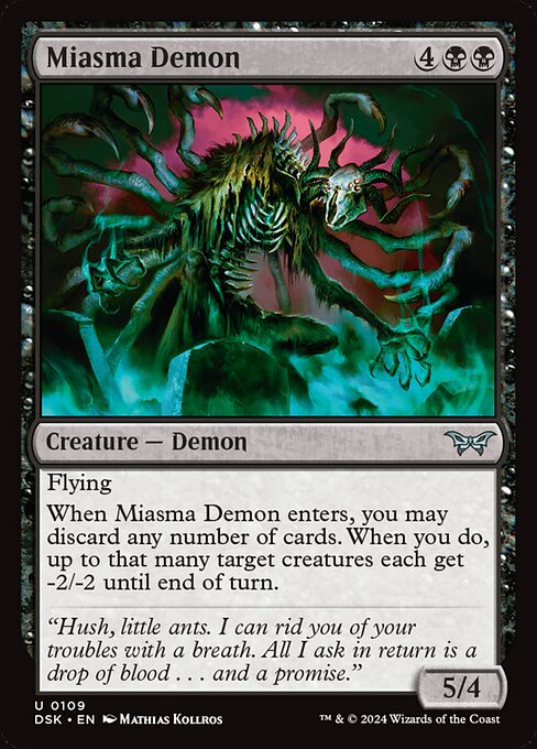 Miasma Demon (109) [Duskmourn: House of Horror]