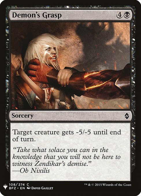 Demon's Grasp (BFZ-108) [The List]