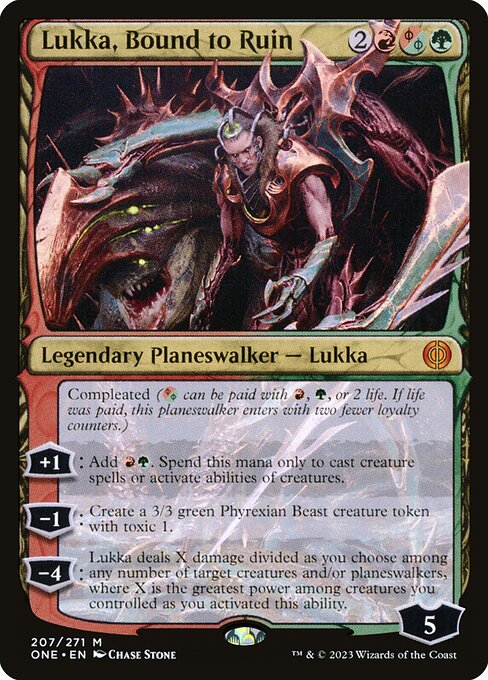 Lukka, Bound to Ruin (207) [Phyrexia: All Will Be One]