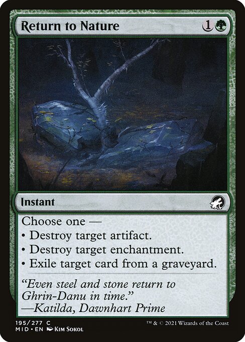 Return to Nature (195) [Innistrad: Midnight Hunt]