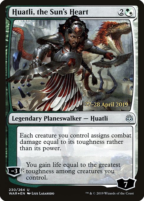 Huatli, the Sun's Heart (230s) [War of the Spark Promos]