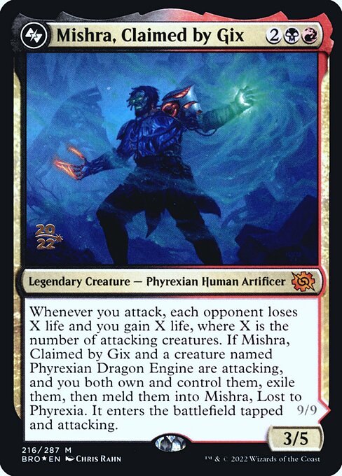 Mishra, Claimed by Gix (216s) [The Brothers' War Promos]