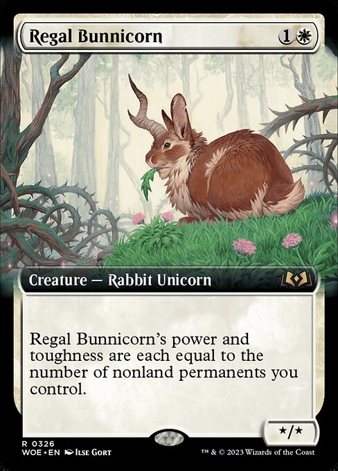 Regal Bunnicorn (326) [Wilds of Eldraine] [Extended Art]
