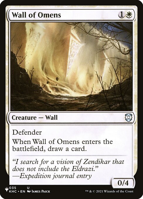 Wall of Omens (KHC-35) [The List]