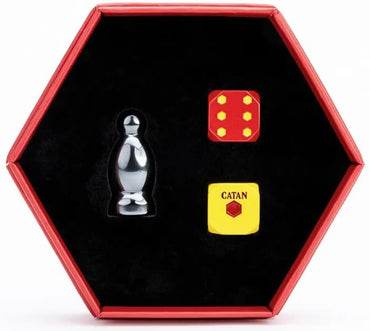 Fanroll Catan Hematite Robber and Metal Dice Set image 0