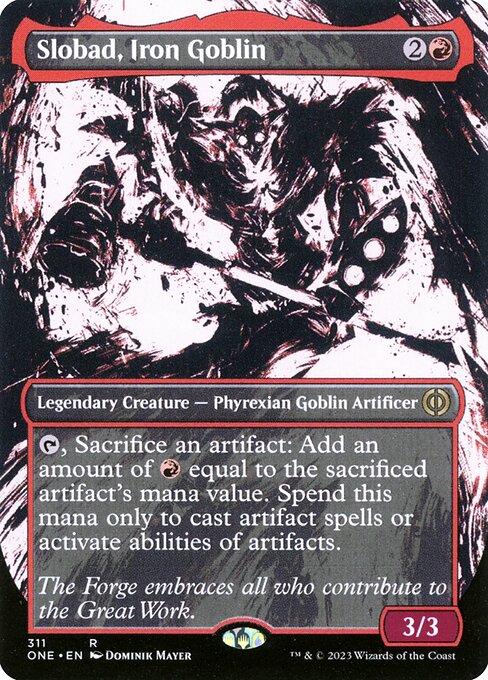 Slobad, Iron Goblin (311) [Phyrexia: All Will Be One] [Showcase, Borderless]