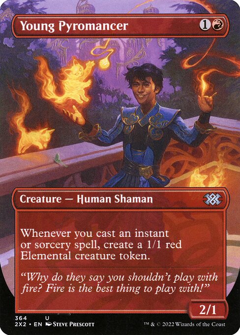 Young Pyromancer (364) [Double Masters 2022] [Borderless]