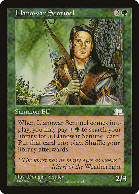 Llanowar Sentinel (134) [Weatherlight]