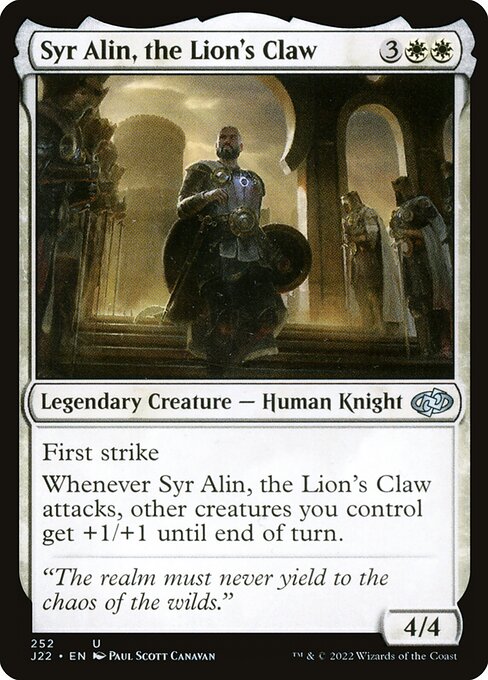 Syr Alin, the Lion's Claw (252) [Jumpstart 2022]