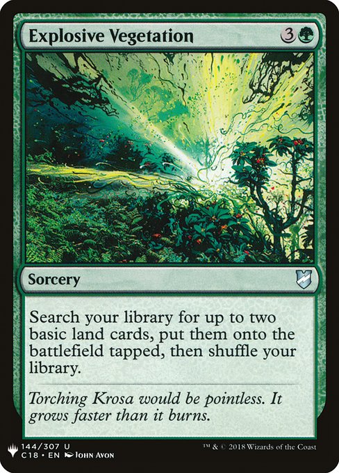 Explosive Vegetation (C18-144) [The List]
