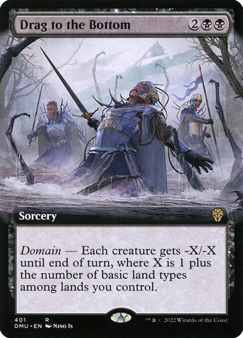 Drag to the Bottom (401) [Dominaria United] [Extended Art]