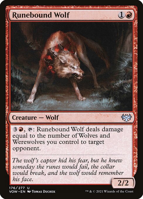 Runebound Wolf (176) [Innistrad: Crimson Vow]
