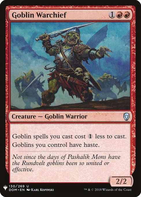 Goblin Warchief (DOM-130) [The List]