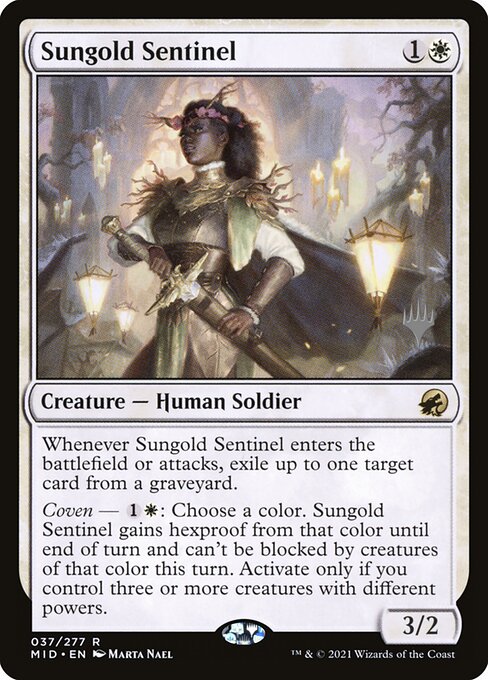 Sungold Sentinel (37p) [Innistrad: Midnight Hunt Promos]
