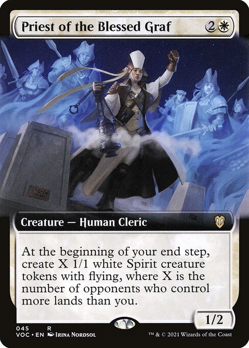 Priest of the Blessed Graf (45) [Crimson Vow Commander] [Extended Art]