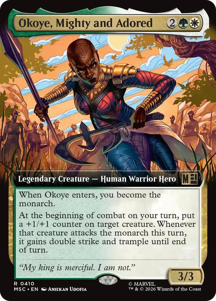 Okoye, Mighty and Adored (Extended Art) (410) [Marvel Super Heroes Commander]