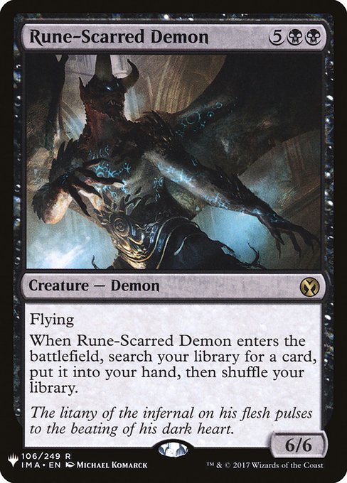 Rune-Scarred Demon (IMA-106) [The List]