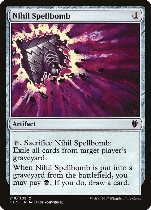 Nihil Spellbomb (218) [Commander 2017]