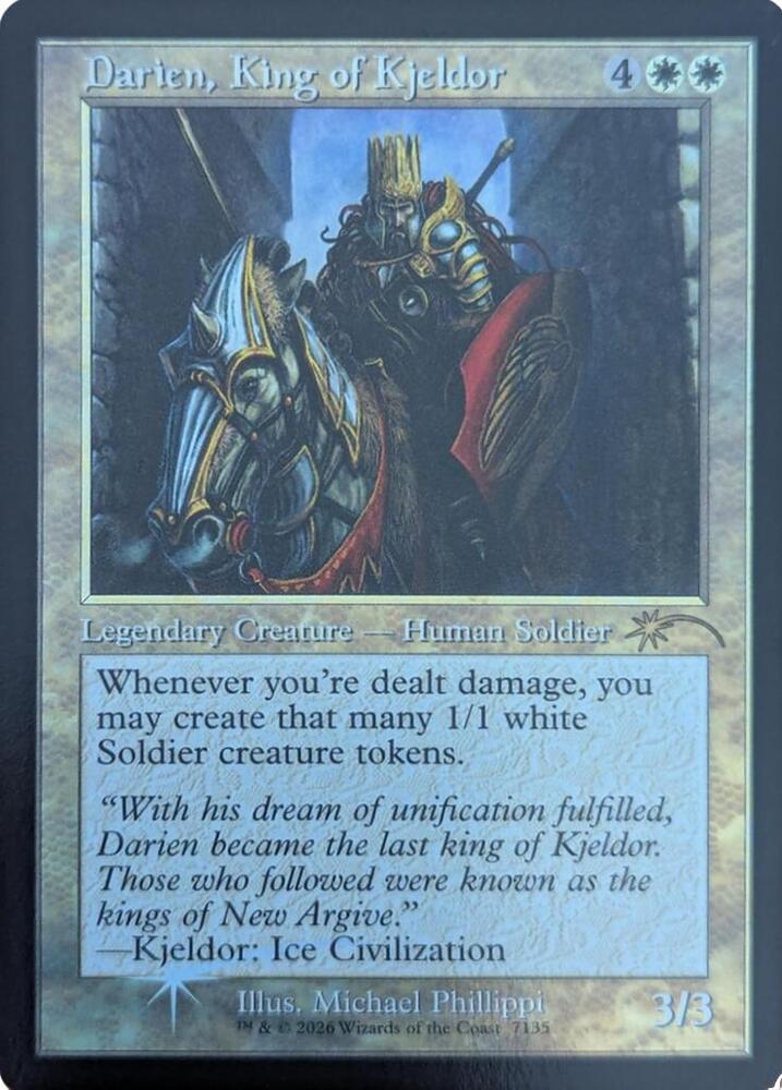 Darien, King of Kjeldor (Retro Frame) (7135) [Secret Lair Drop]