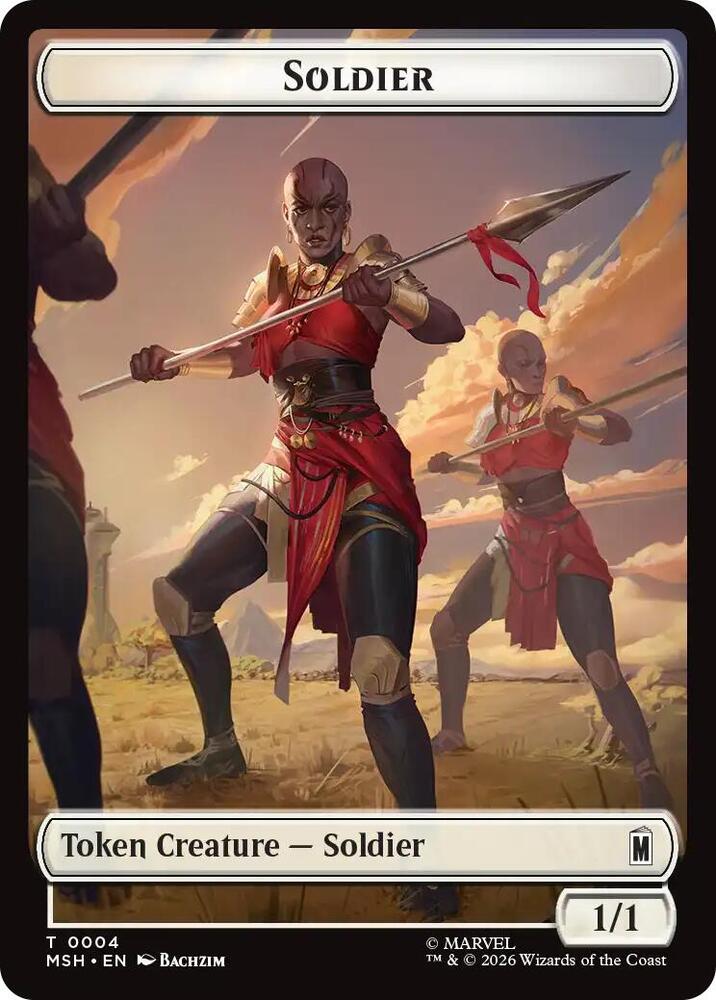 Soldier // Clue Double-Sided Token (004/017) [Marvel Super Heroes]