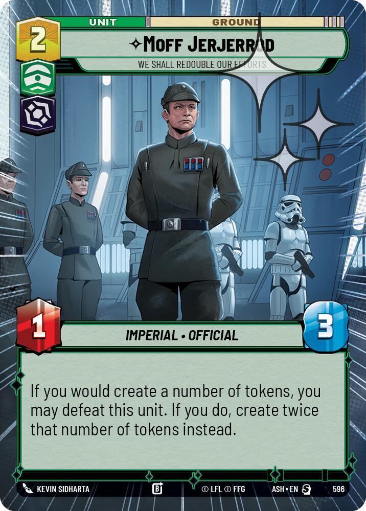 Moff Jerjerrod - We Shall Redouble Our Efforts (Hyperspace Foil) (596) [Ashes of the Empire]