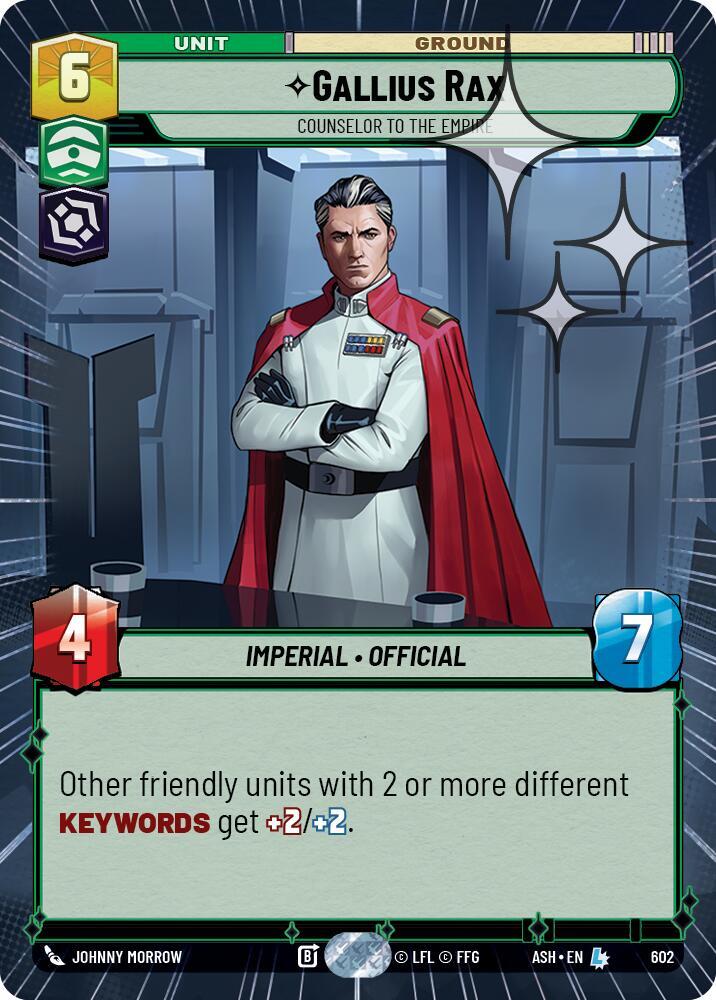 Gallius Rax - Counselor to the Empire (Hyperspace Foil) (602) [Ashes of the Empire]