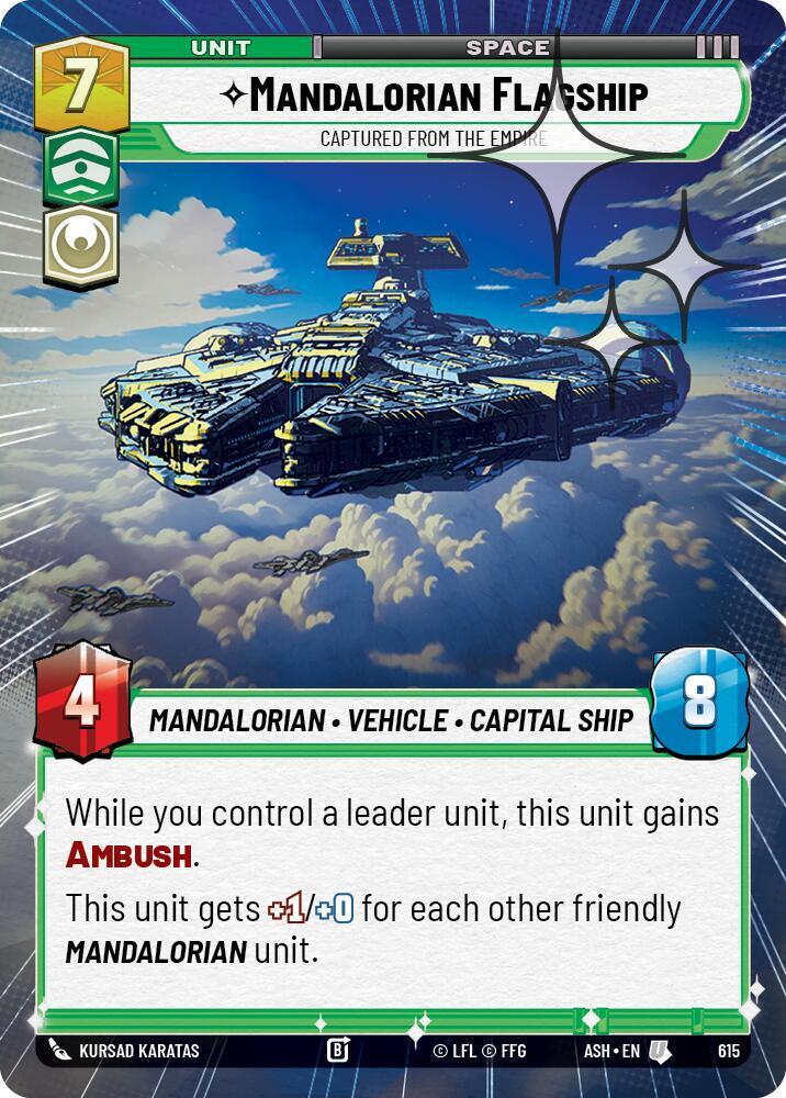 Mandalorian Flagship - Captured from the Empire (Hyperspace Foil) (615) [Ashes of the Empire]