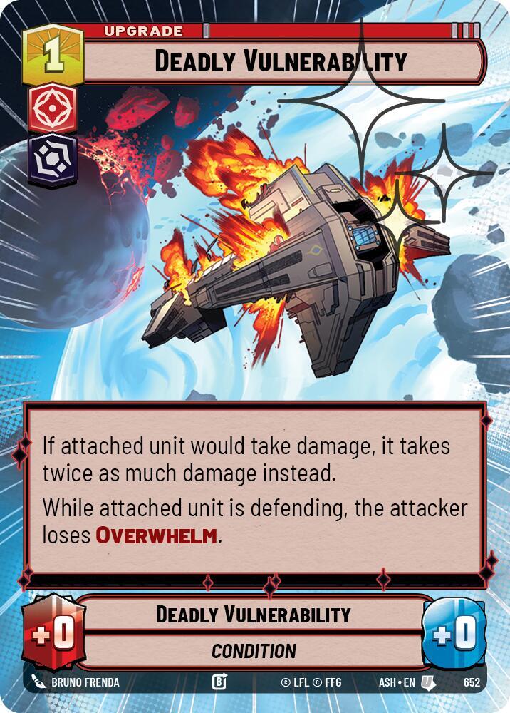 Deadly Vulnerability (Hyperspace Foil) (652) [Ashes of the Empire]