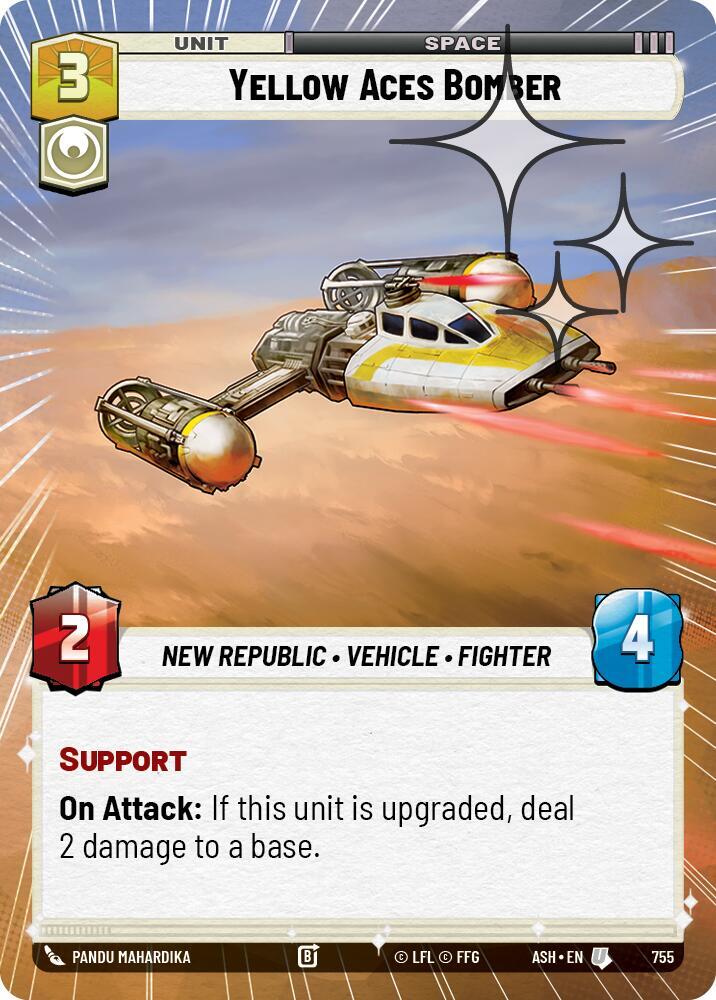Yellow Aces Bomber (Hyperspace Foil) (755) [Ashes of the Empire]