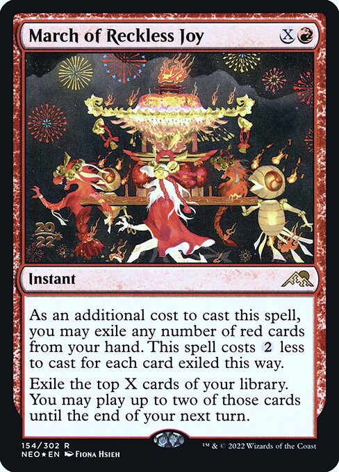 March of Reckless Joy (154s) [Kamigawa: Neon Dynasty Promos]
