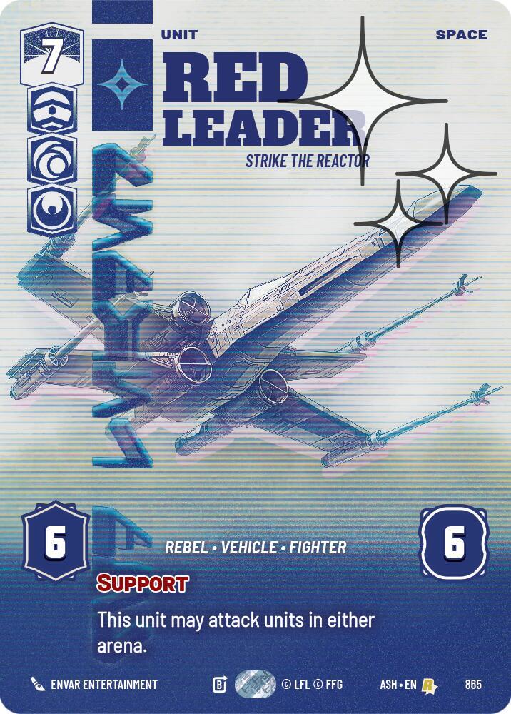 Red Leader - Strike the Reactor (Prestige Foil) (865) [Ashes of the Empire]