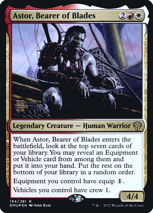 Astor, Bearer of Blades (194s) [Dominaria United Promos]