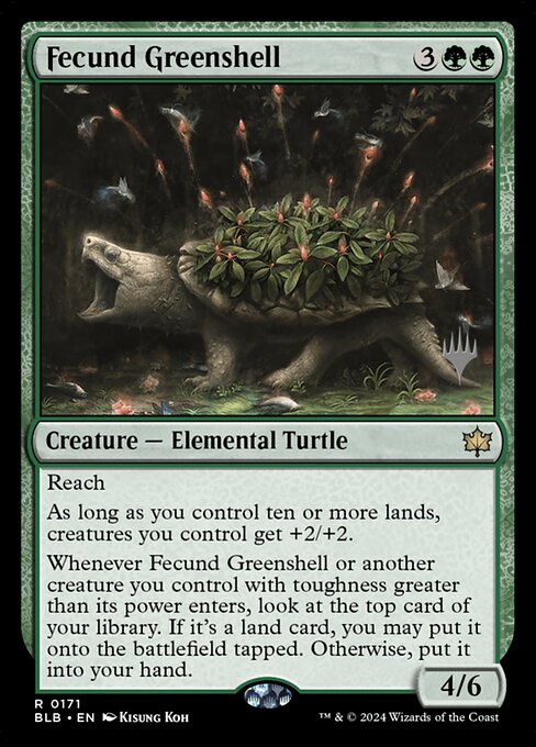 Fecund Greenshell (171p) [Bloomburrow Promos]