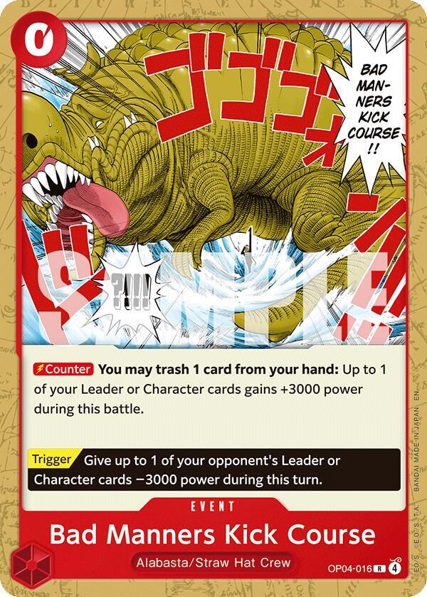 Bad Manners Kick Course (OP04-016) [Starter Deck 31: RED Monkey.D.Luffy]