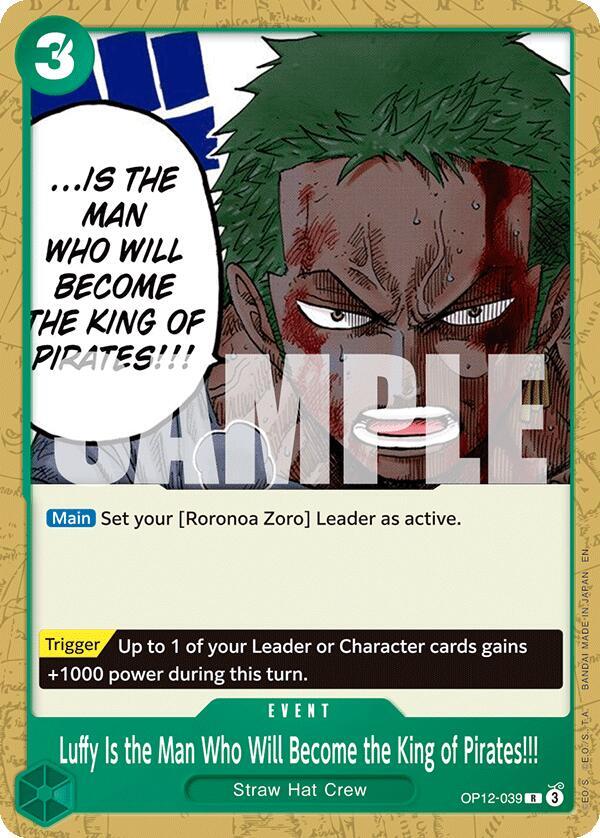 Luffy Is the Man Who Will Become the King of Pirates!!! (OP12-039) [Starter Deck 32: GREEN Roronoa Zoro]