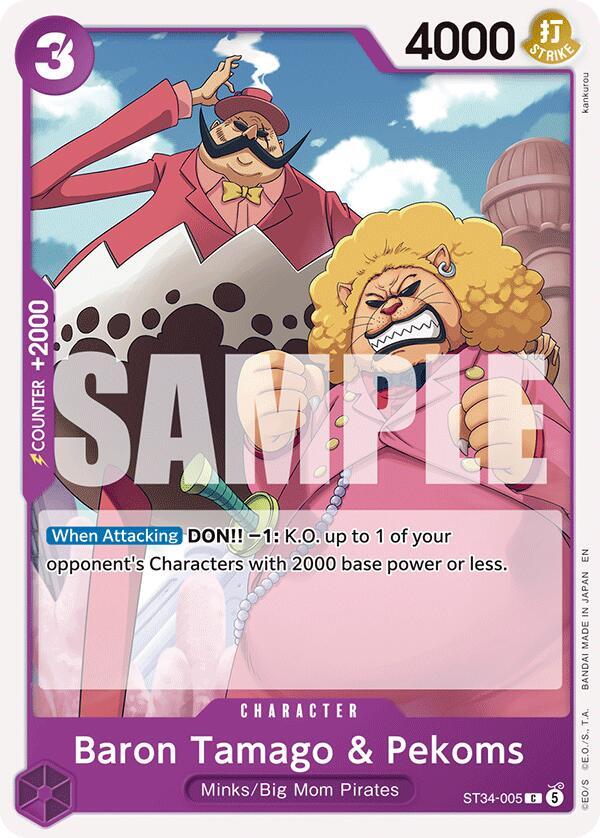 Baron Tamago & Pekoms (ST34-005) [Starter Deck 34: PURPLE Charlotte Katakuri]