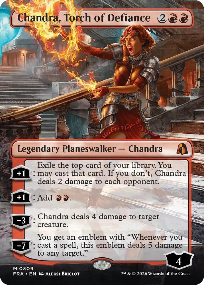 Chandra, Torch of Defiance (Borderless) (309) [Reality Fracture]
