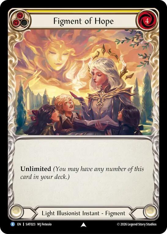 Figment of Hope (Yellow) // Suraya, Archangel of Endless Hope (SAT023) [Silver Age: Usurp the Shadow Throne]