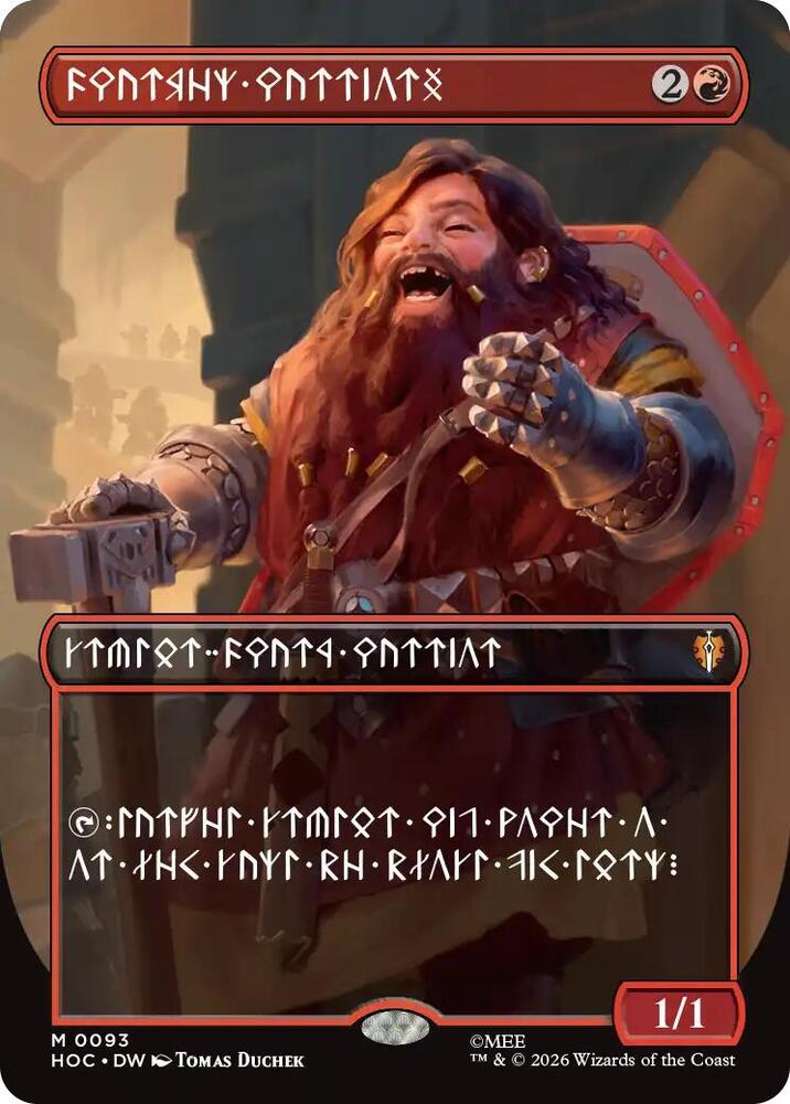 Dwarven Warriors (Borderless) (Dwarvish) (93) [The Hobbit: Eternal-Legal]
