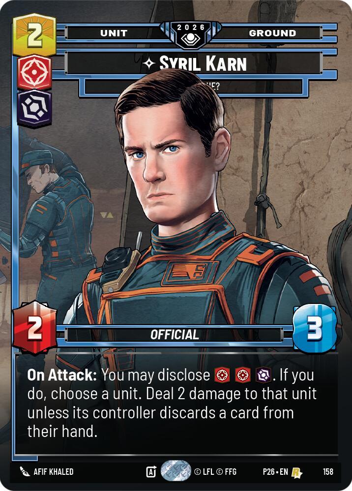 Syril Karn - Where Is He? (Prize Wall) (Foil) (158) [Galactic Championship 2026]