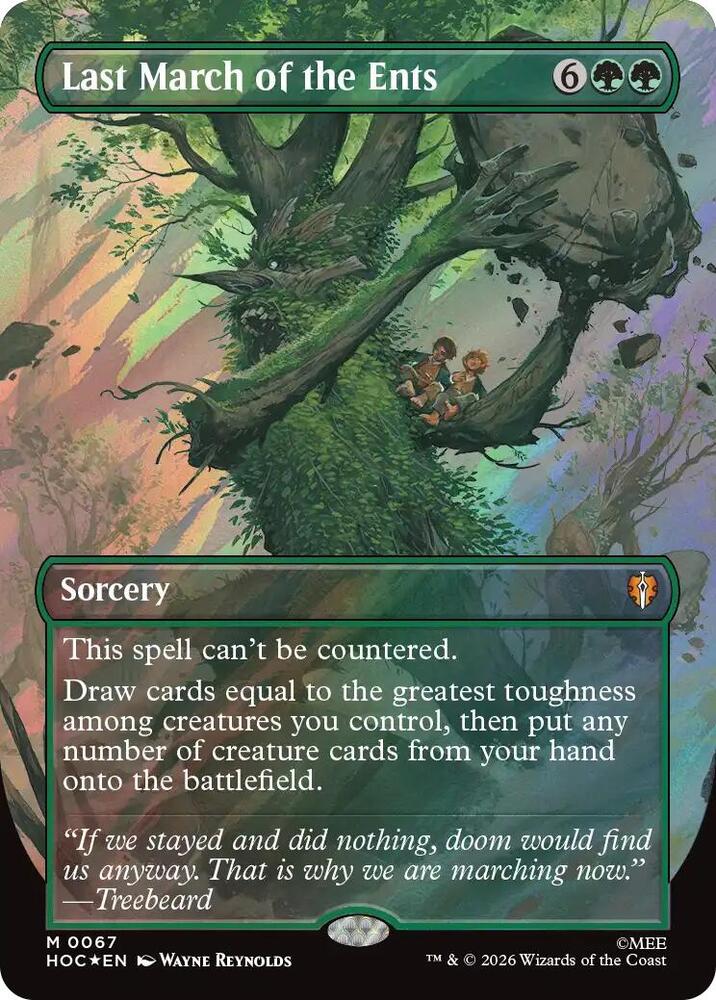 Last March of the Ents (Borderless) (Surge Foil) (67) [The Hobbit: Eternal-Legal]
